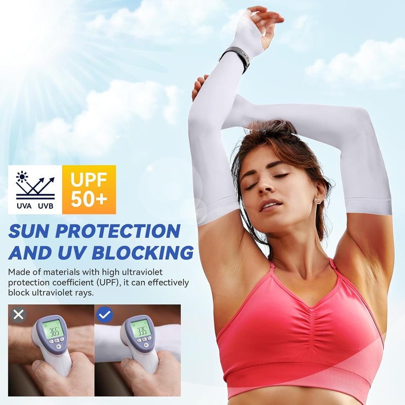 Outivity Arm Sleeves for Men Women Upf 50 Compression Arm Sleeve for UV Blocking Protection - Image 2